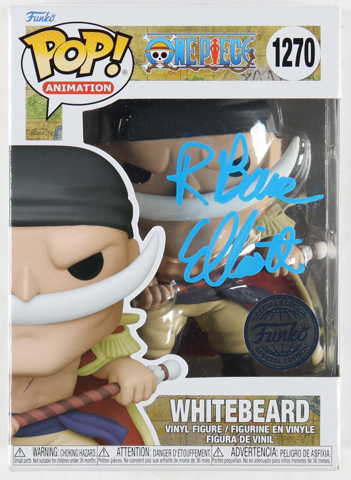 R. Bruce Elliott Signed "One Piece" #1270 Whitebeard Funko Pop! Vinyl Figure (JSA) at PristineAuction.com R. Bruce Elliott Signed "One Piece" #1270 Whitebeard Funko Pop! Vinyl Figure (JSA) at PristineAuction.com
