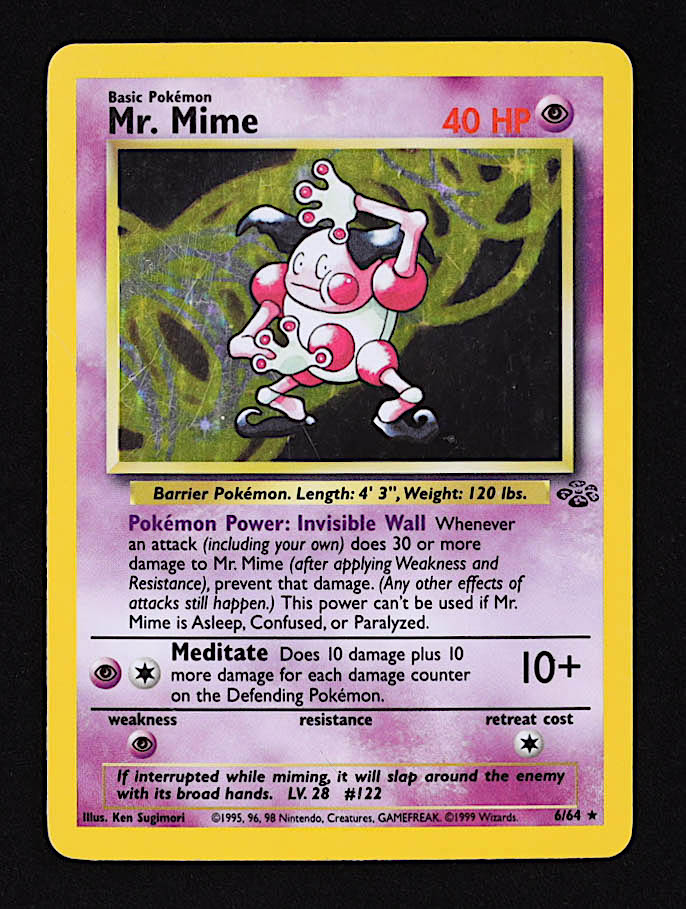 Mr. Mime 1999 Pokemon Jungle Unlimited #6 Holo at PristineAuction.com Mr. Mime 1999 Pokemon Jungle Unlimited #6 Holo at PristineAuction.com
