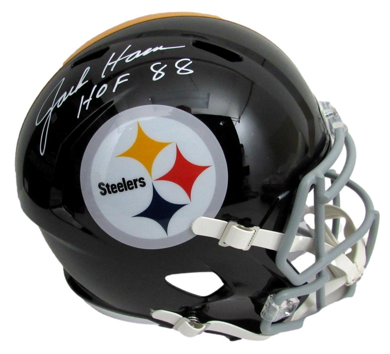Jack Ham Signed Steelers Full-Size Speed Helmet Inscribed "HOF 88" (Beckett) at PristineAuction.com Jack Ham Signed Steelers Full-Size Speed Helmet Inscribed "HOF 88" (Beckett) at PristineAuction.com