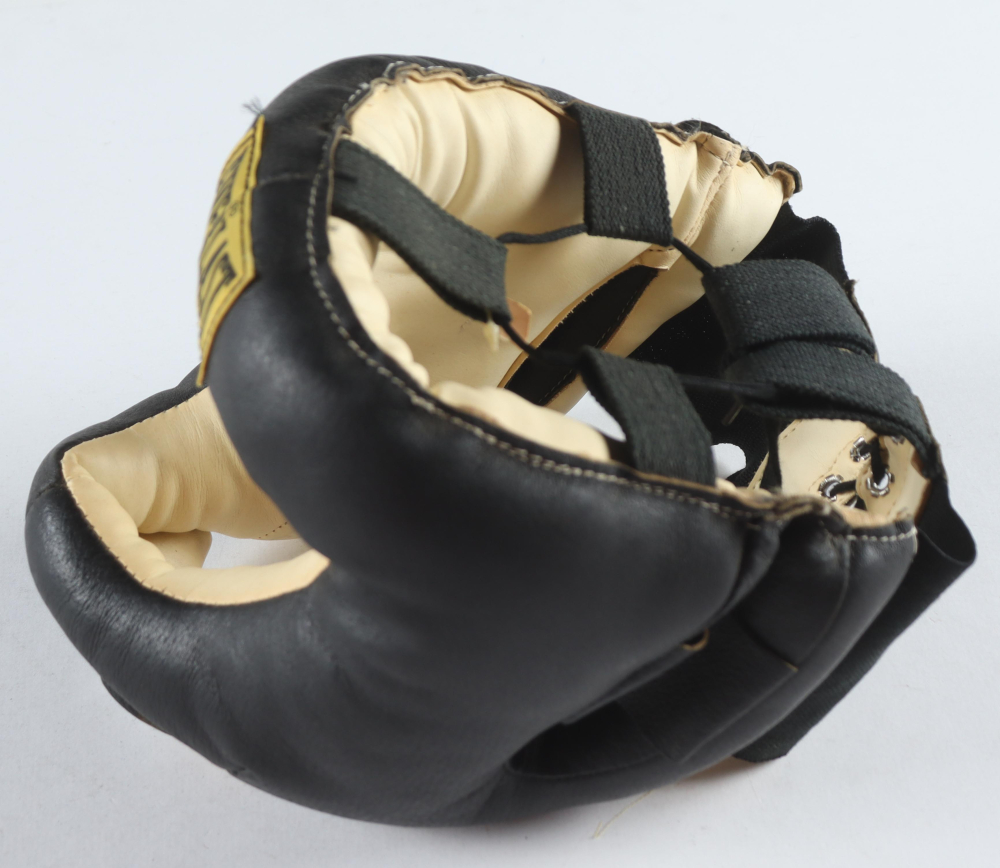 Mike Tyson Signed Everlast Leather Boxing Professional Headgear with