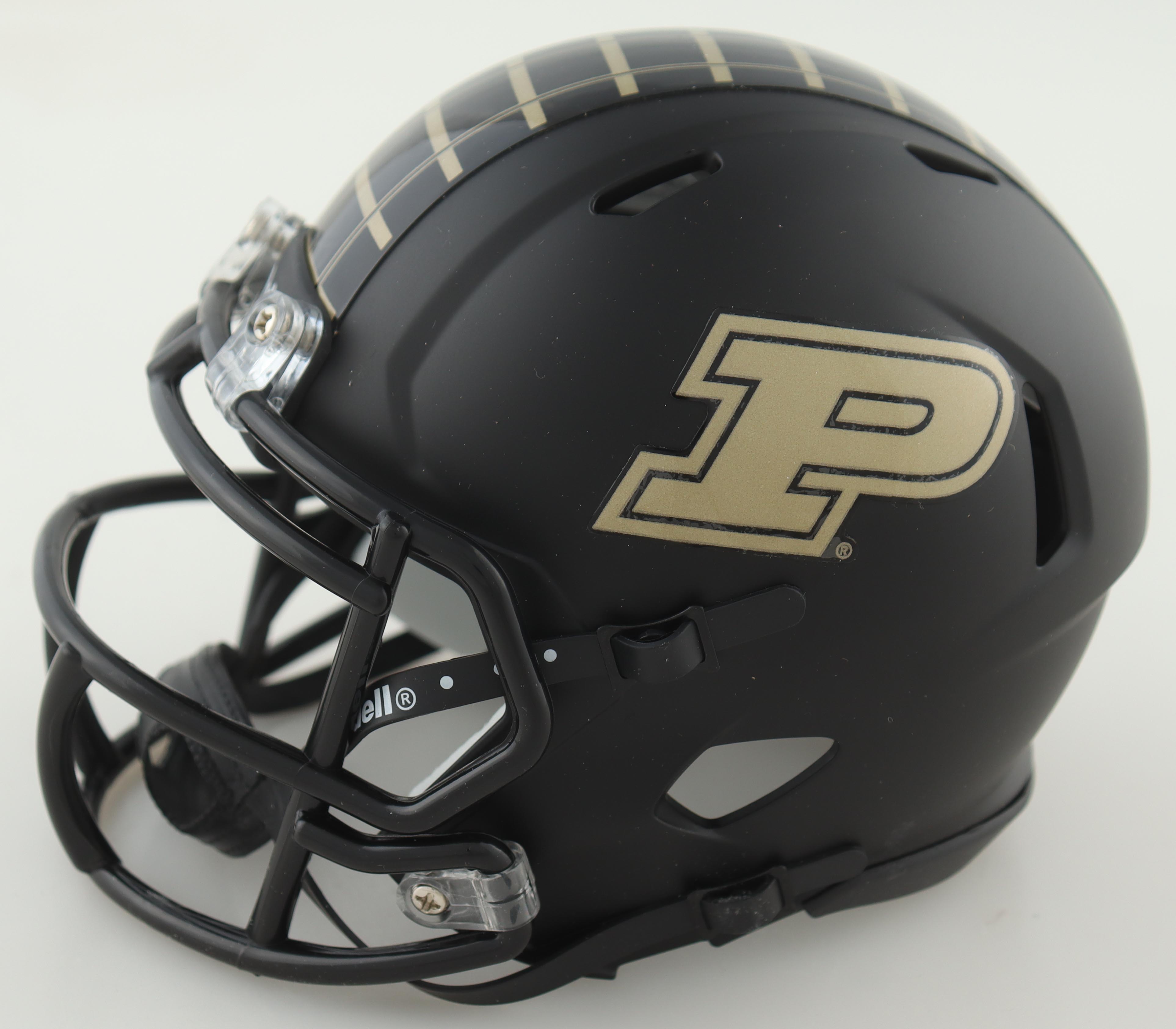 Raheem Mostert Signed Purdue Boilermakers Matte Black Speed Mini Helmet (Beckett) at PristineAuction.com Raheem Mostert Signed Purdue Boilermakers Matte Black Speed Mini Helmet (Beckett) at PristineAuction.com