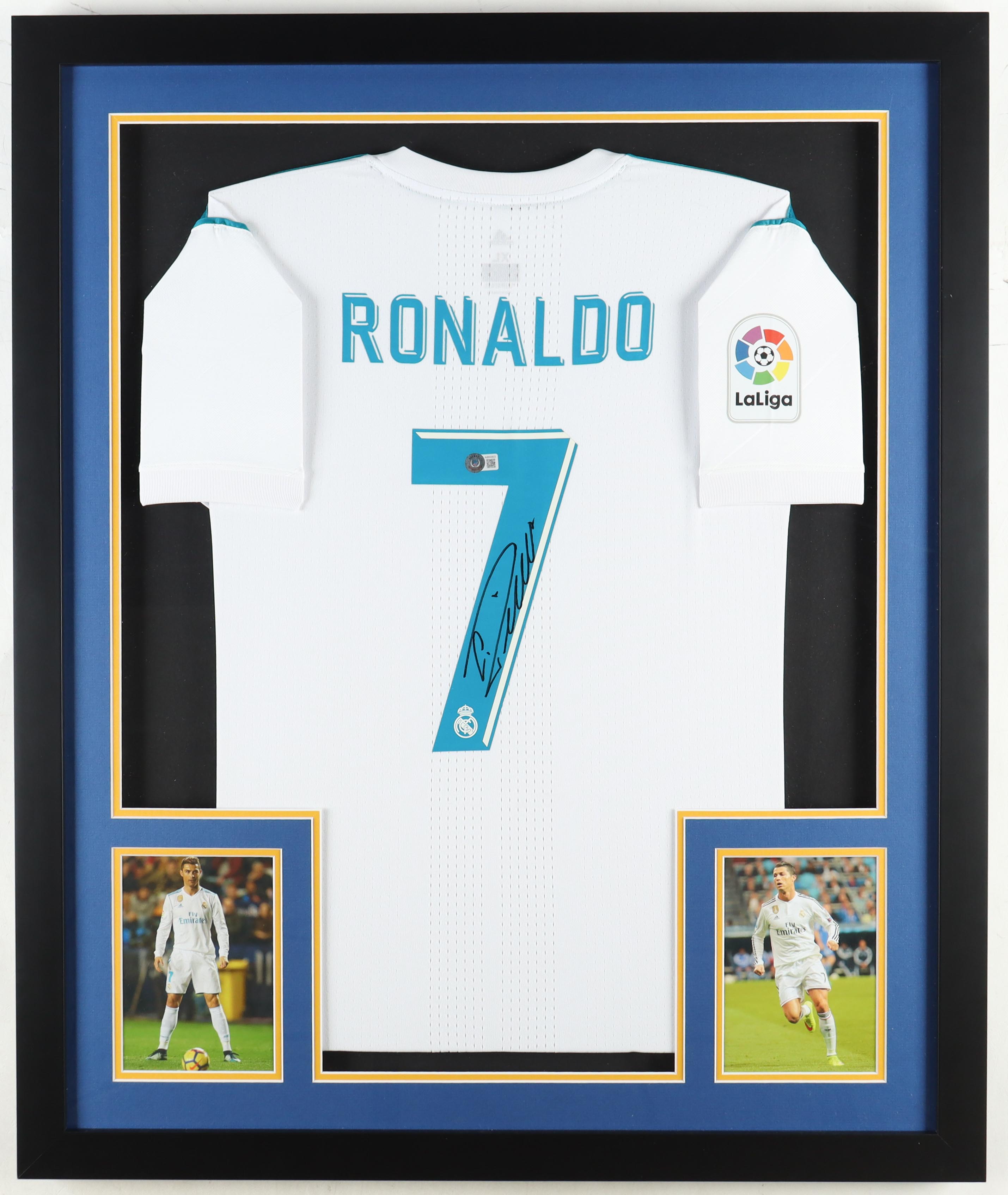 Cristiano Ronaldo Signed Real Madrid Custom Framed Jersey (Beckett) at PristineAuction.com Cristiano Ronaldo Signed Real Madrid Custom Framed Jersey (Beckett) at PristineAuction.com