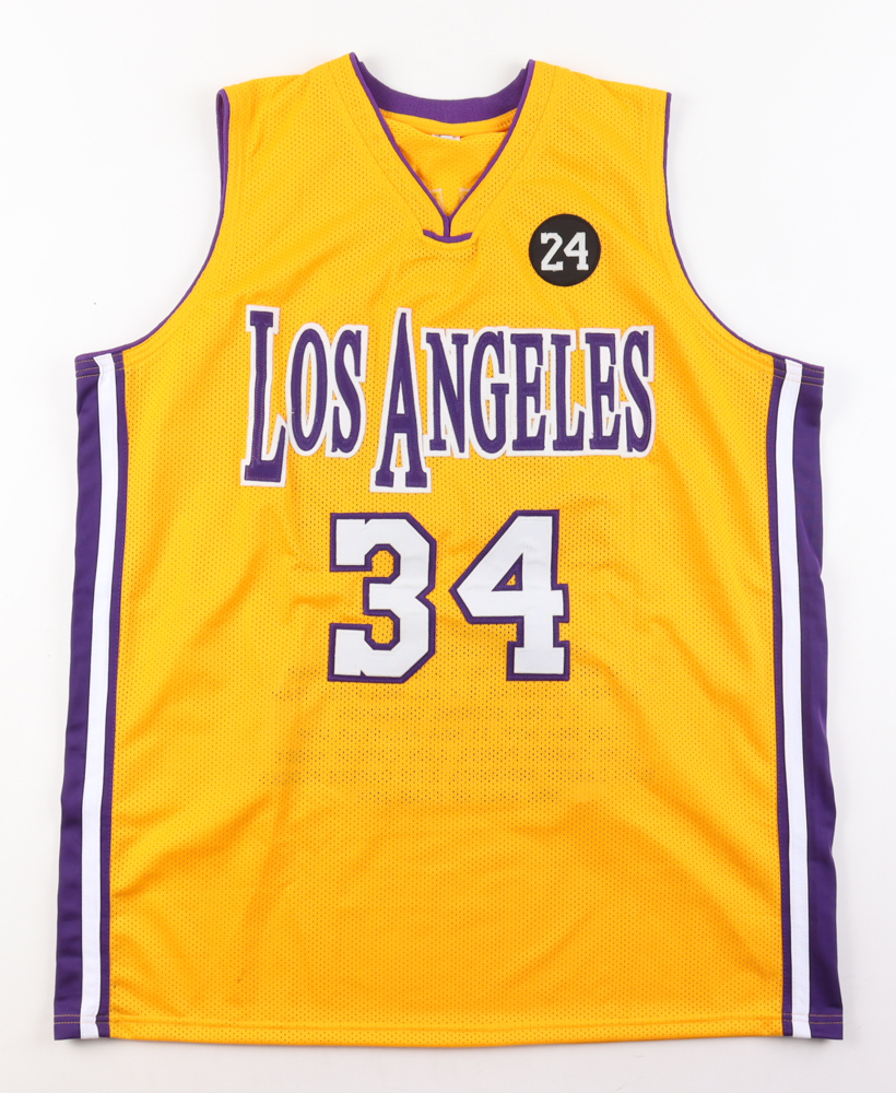 Shaquille O'Neal Signed Career Highlight Stat Jersey (Beckett) at PristineAuction.com Shaquille O'Neal Signed Career Highlight Stat Jersey (Beckett) at PristineAuction.com