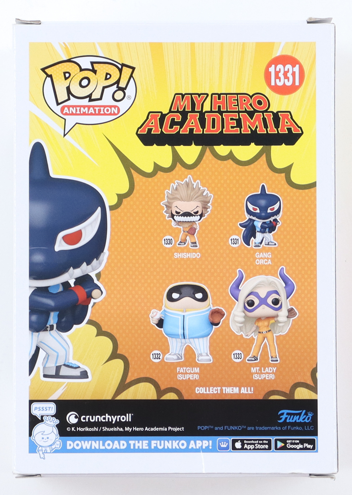 Tyler Walker Signed "My Hero Academia" #1331 Gang Orca Funko Pop! Vinyl Figure Inscribed "Gang Orca" (JSA) at PristineAuction.com Tyler Walker Signed "My Hero Academia" #1331 Gang Orca Funko Pop! Vinyl Figure Inscribed "Gang Orca" (JSA) at PristineAuction.com