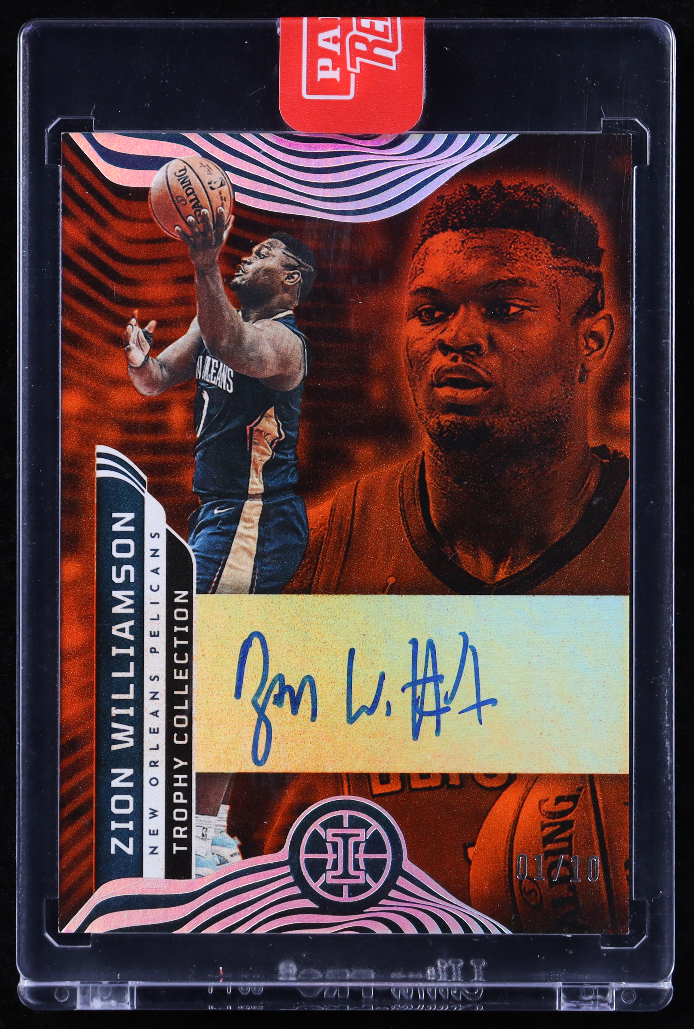 Zion Williamson 2021-22 Panini Illusions Trophy Collection Signatures Orange #1 #1/10 at PristineAuction.com Zion Williamson 2021-22 Panini Illusions Trophy Collection Signatures Orange #1 #1/10 at PristineAuction.com