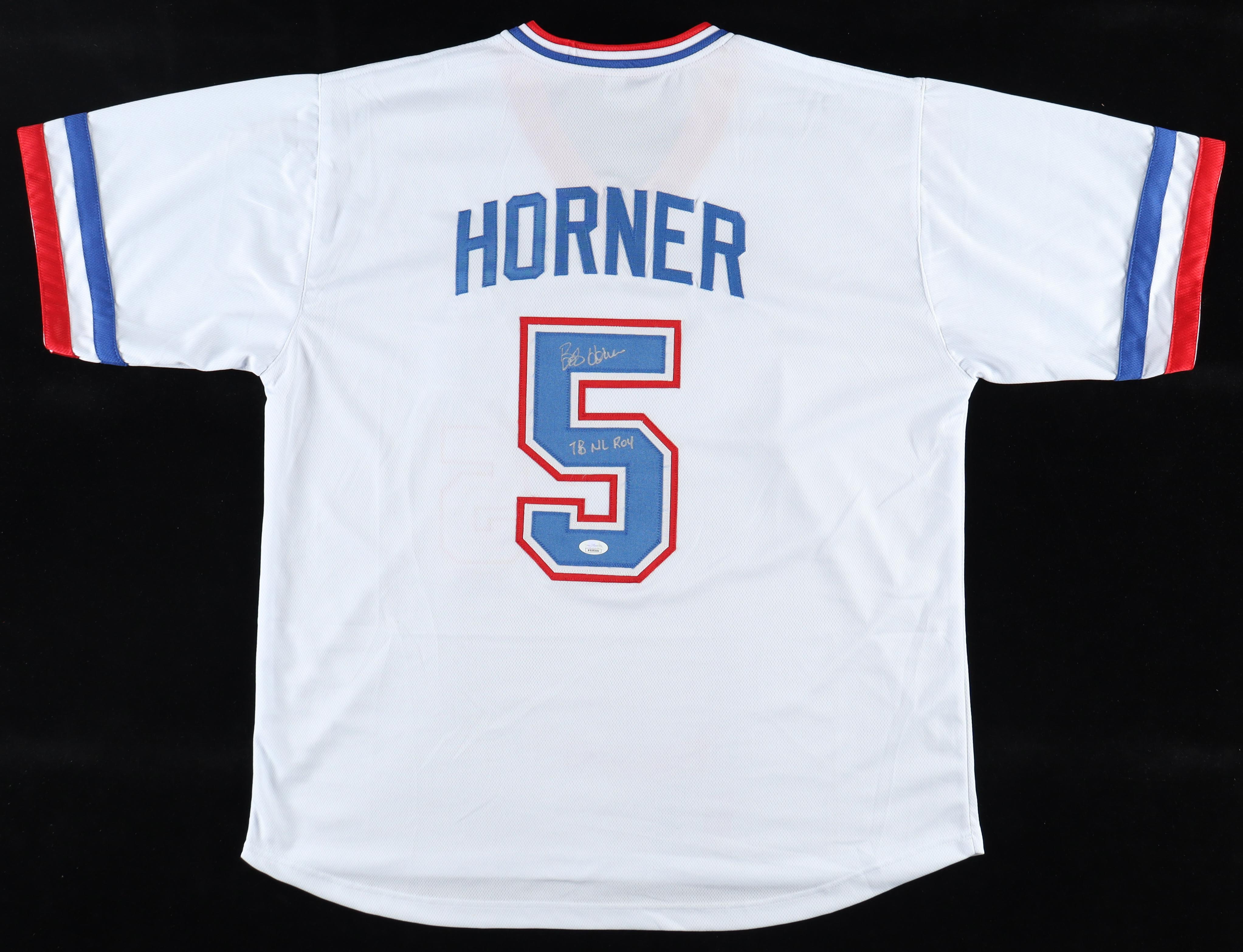Bob Horner Signed Jersey Inscribed "78 NL ROY" (JSA) at PristineAuction.com Bob Horner Signed Jersey Inscribed "78 NL ROY" (JSA) at PristineAuction.com