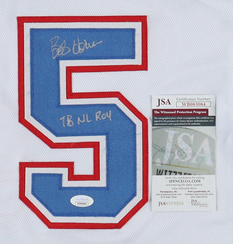 Bob Horner Signed Jersey Inscribed "78 NL ROY" (JSA) at PristineAuction.com Bob Horner Signed Jersey Inscribed "78 NL ROY" (JSA) at PristineAuction.com