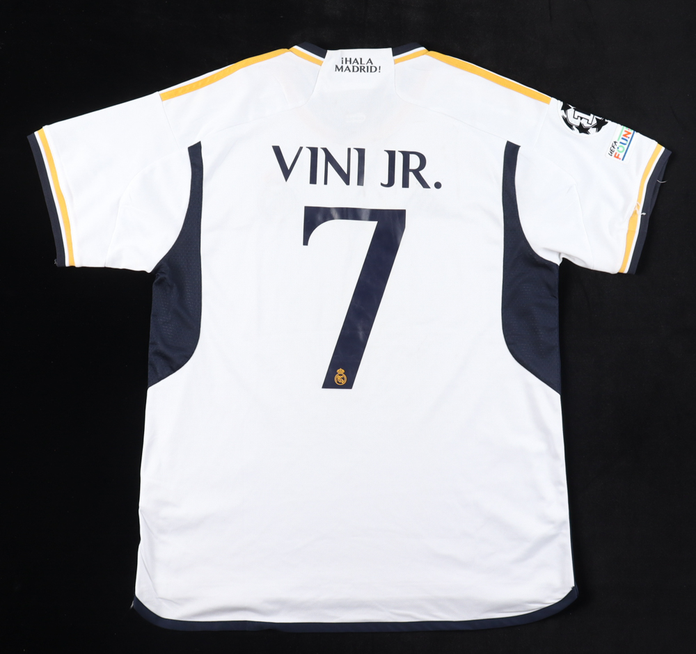Jude Bellingham Signed Vinicius Junior Real Madrid Jersey (Beckett) at PristineAuction.com Jude Bellingham Signed Vinicius Junior Real Madrid Jersey (Beckett) at PristineAuction.com
