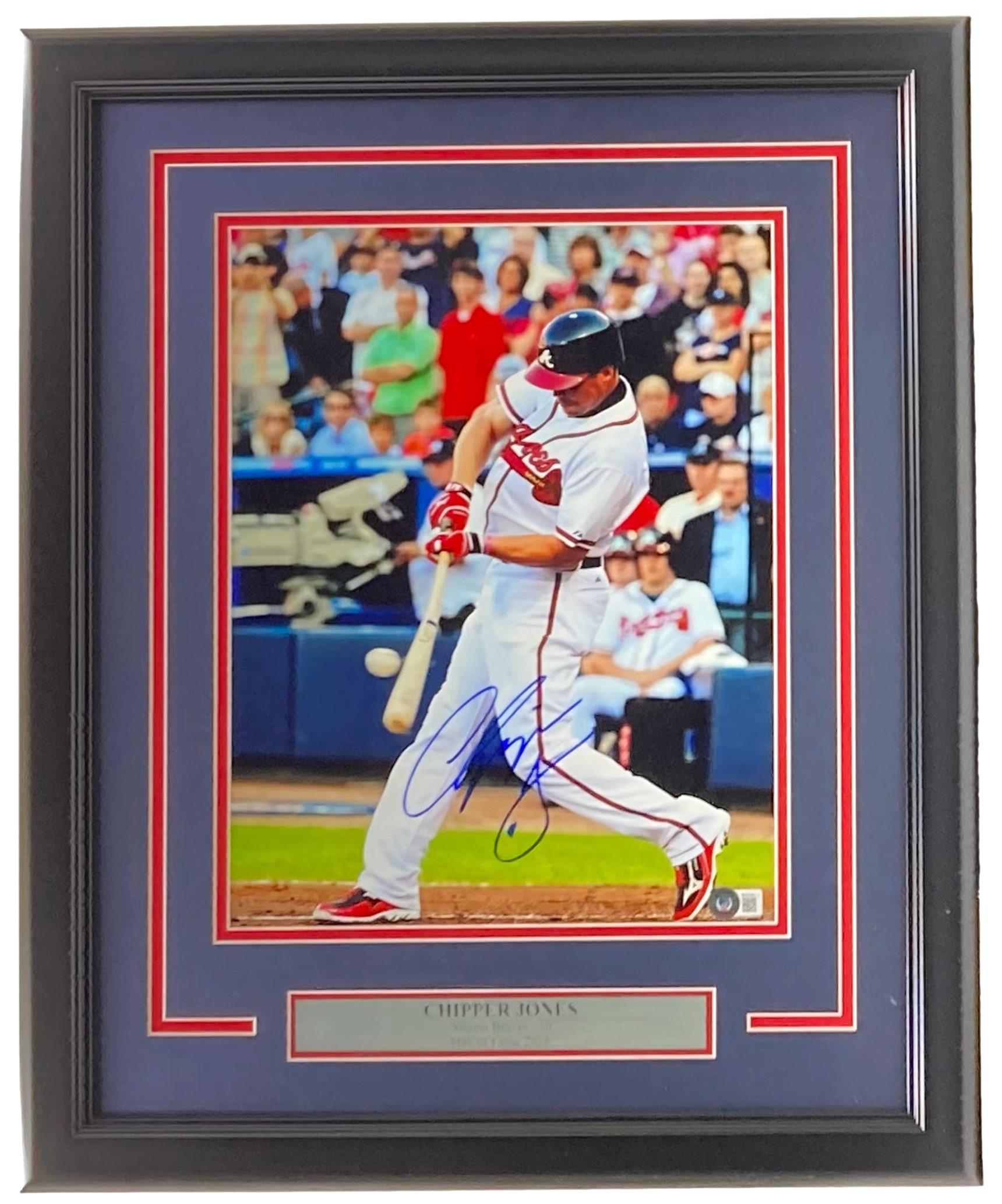 Chipper Jones Signed Braves 16x20 Custom Framed Photo Display (Beckett) at PristineAuction.com Chipper Jones Signed Braves 16x20 Custom Framed Photo Display (Beckett) at PristineAuction.com