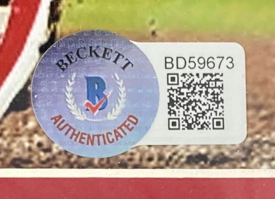 Chipper Jones Signed Braves 16x20 Custom Framed Photo Display (Beckett) at PristineAuction.com Chipper Jones Signed Braves 16x20 Custom Framed Photo Display (Beckett) at PristineAuction.com