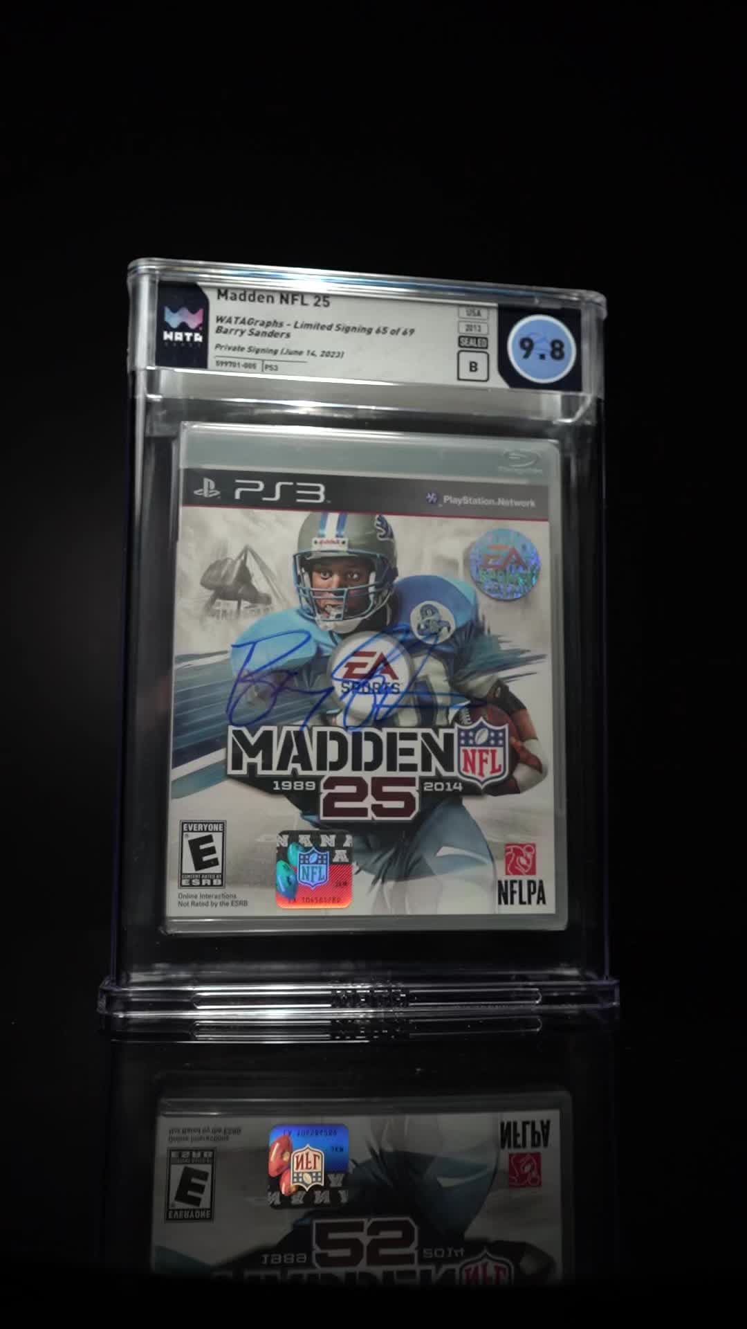 Barry Sanders Signed LE 2013 "Madden NFL 25" PS3 Video Game (WATA 9.8) at PristineAuction.com