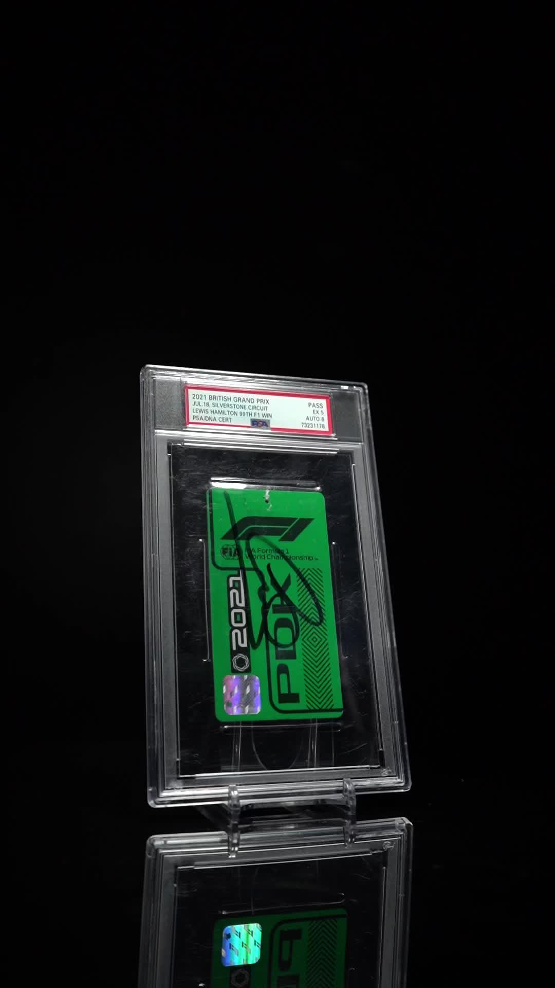 Lewis Hamilton Signed 2021 British Grand Prix Pass | Ticket | 99th Formula 1 Victory (PSA 5 | Autograph Graded 6) at PristineAuction.com