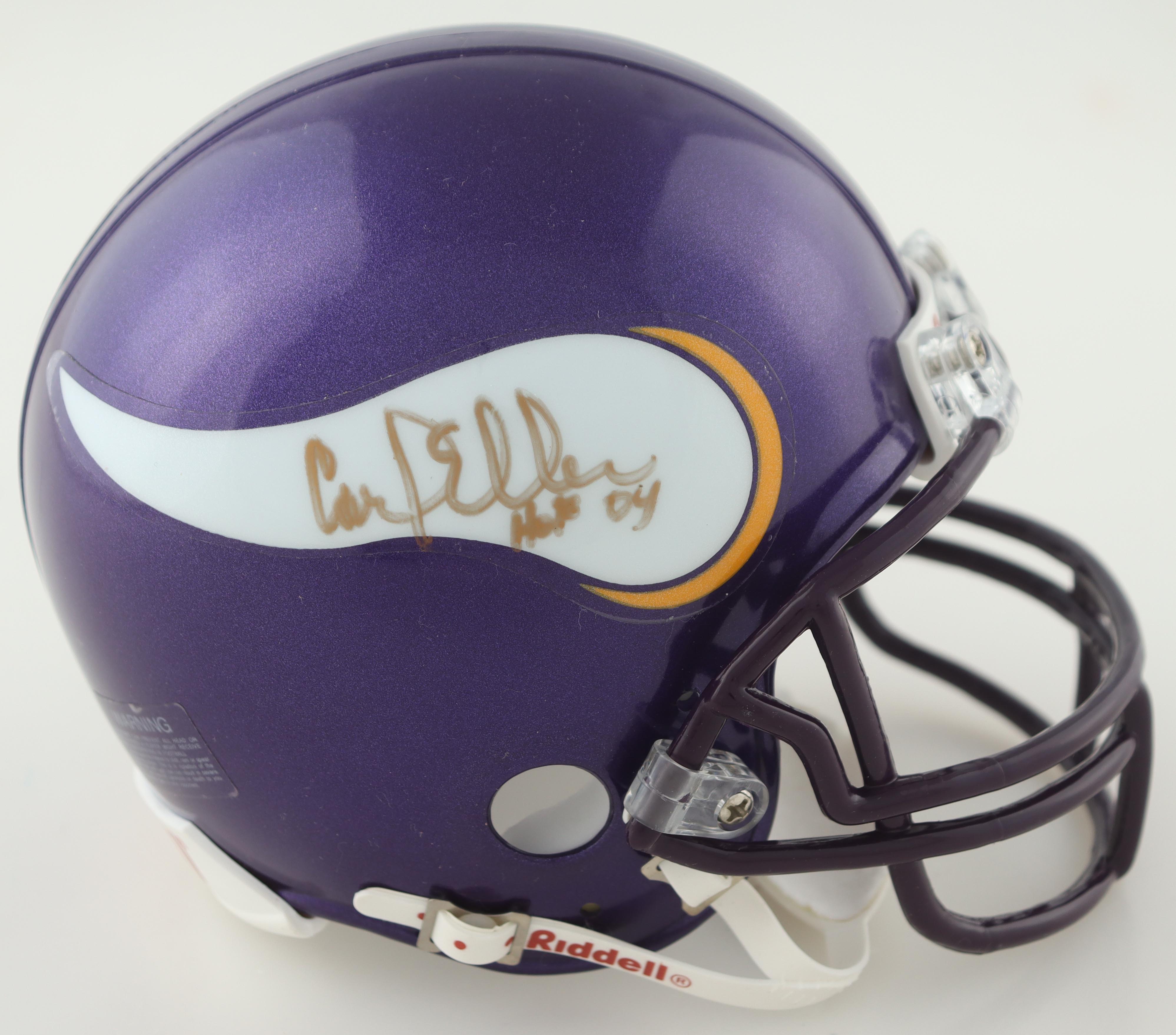 Carl Eller & Keneche Udeze Signed Vikings Mini Helmet Inscribed "HOF 04" (JSA) at PristineAuction.com Carl Eller & Keneche Udeze Signed Vikings Mini Helmet Inscribed "HOF 04" (JSA) at PristineAuction.com