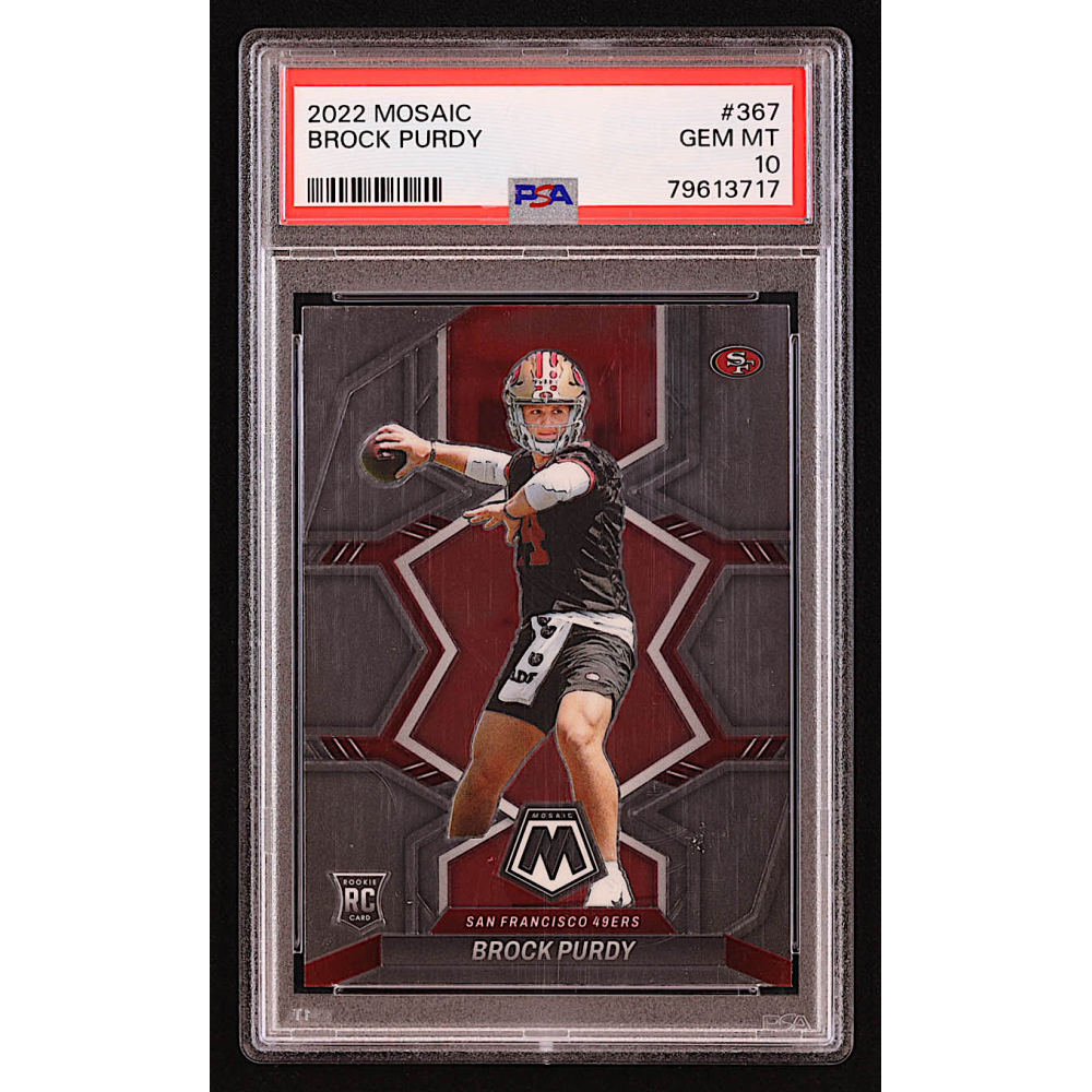 Brock Purdy 2022 Panini Mosaic 367 Rc Psa 10 Pristine Auction