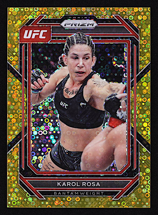 Karol Rosa 2023 Panini Prizm UFC Prizms Under Card Gold #130 #09/10 at PristineAuction.com Karol Rosa 2023 Panini Prizm UFC Prizms Under Card Gold #130 #09/10 at PristineAuction.com