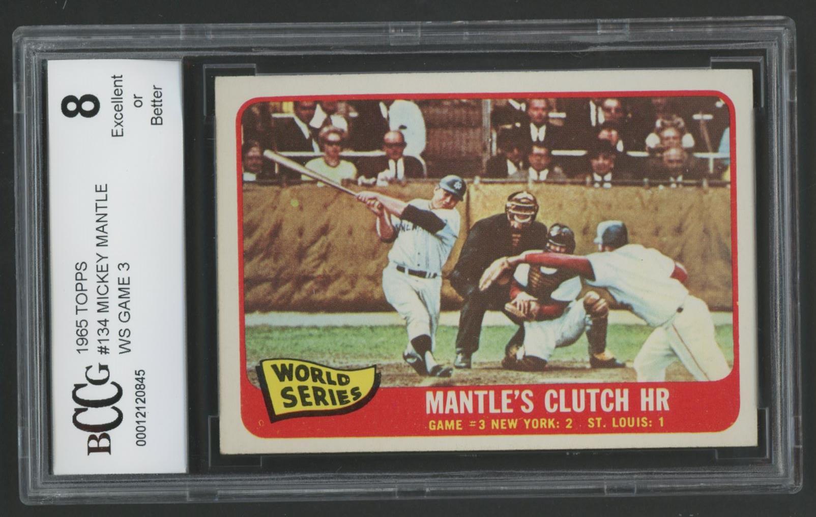 Mickey Mantle 1965 Topps World Series #134 (BCCG 8) at PristineAuction.com Mickey Mantle 1965 Topps World Series #134 (BCCG 8) at PristineAuction.com