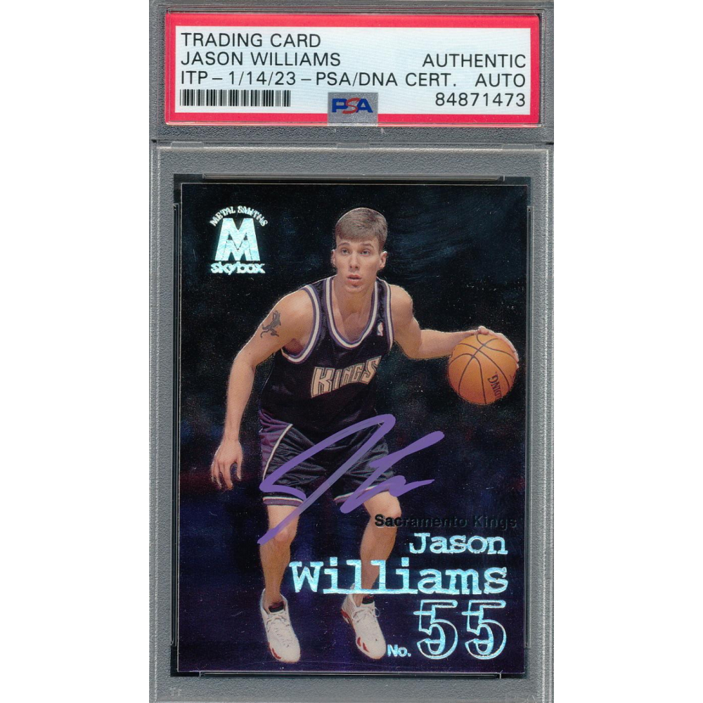 Jason Williams Signed 1998-99 SkyBox Molten Metal #26 RC (PSA 