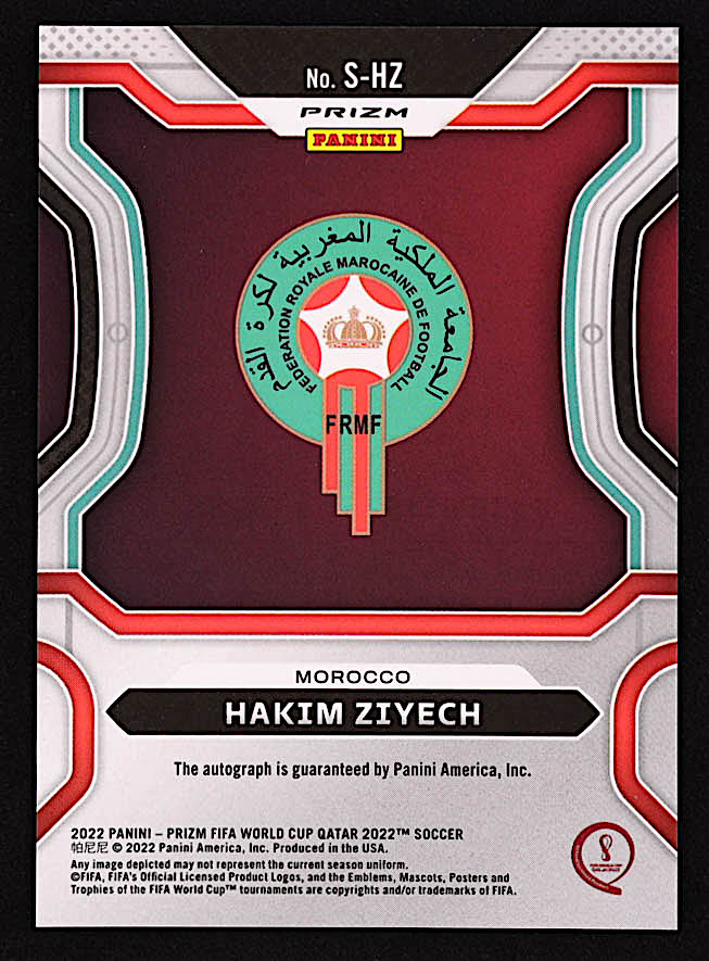 Hakim Ziyech 2022 Panini Prizm World Cup Signatures Prizms Breakaway #62 at PristineAuction.com Hakim Ziyech 2022 Panini Prizm World Cup Signatures Prizms Breakaway #62 at PristineAuction.com