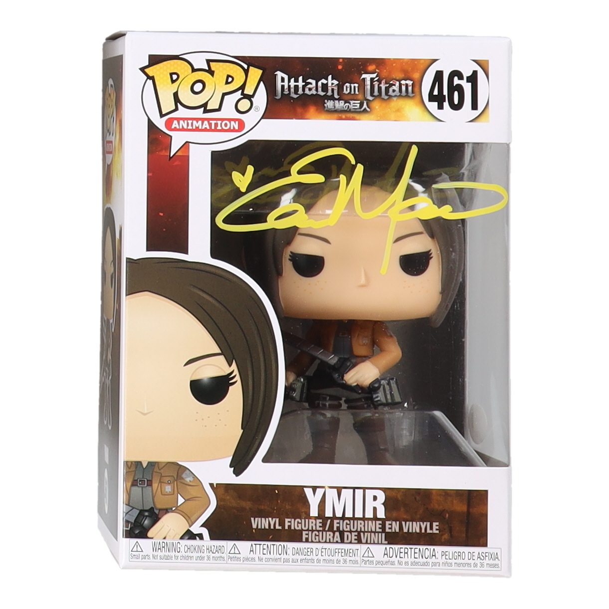Elizabeth Maxwell Signed "Attack on Titan" #461 Ymir Funko Pop! Vinyl Figure (JSA) at PristineAuction.com Elizabeth Maxwell Signed "Attack on Titan" #461 Ymir Funko Pop! Vinyl Figure (JSA) at PristineAuction.com