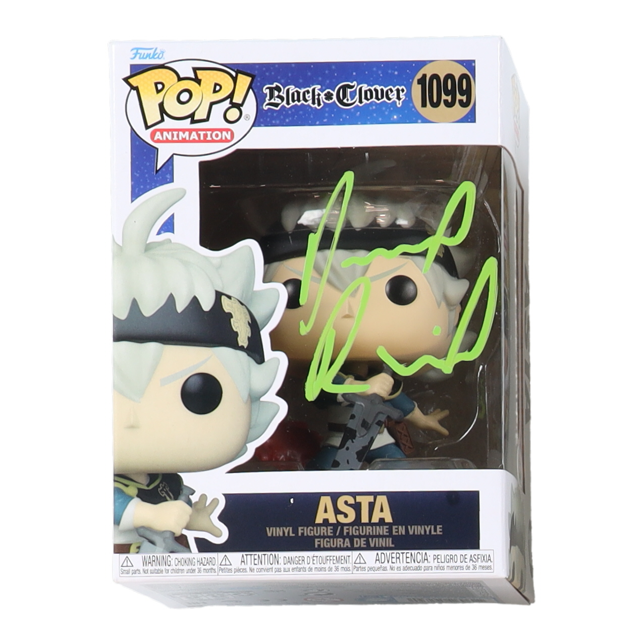 Dallas Reid Signed "Black Clover" Asta #1099 Funko Pop! Vinyl Figure (JSA) at PristineAuction.com Dallas Reid Signed "Black Clover" Asta #1099 Funko Pop! Vinyl Figure (JSA) at PristineAuction.com