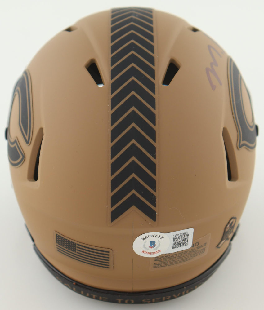 Montez Sweat Signed Bears Salute To Service Alternate Speed Mini Helmet ...