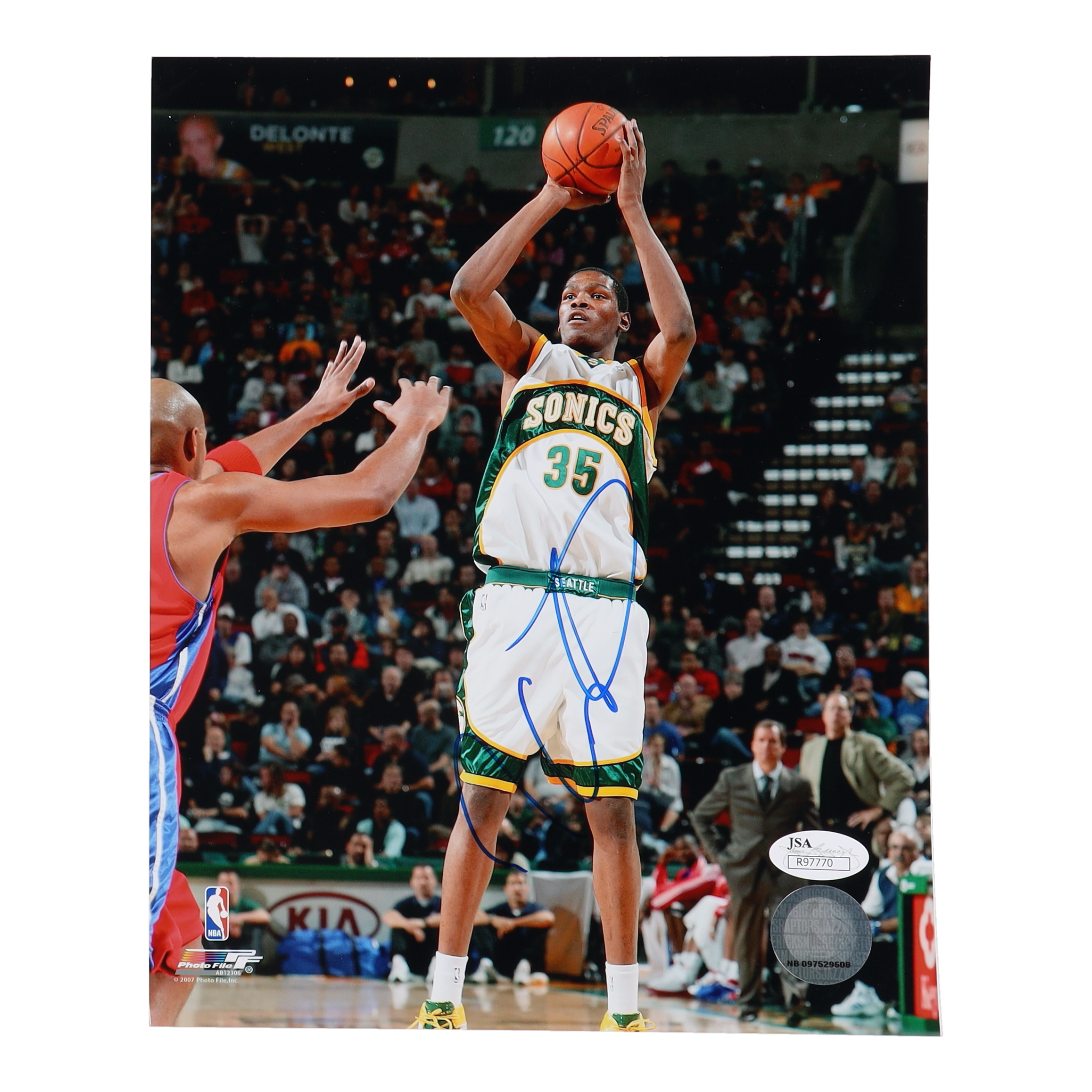 Kevin Durant Signed Super Sonics 8x10 Photo (JSA) at PristineAuction.com Kevin Durant Signed Super Sonics 8x10 Photo (JSA) at PristineAuction.com