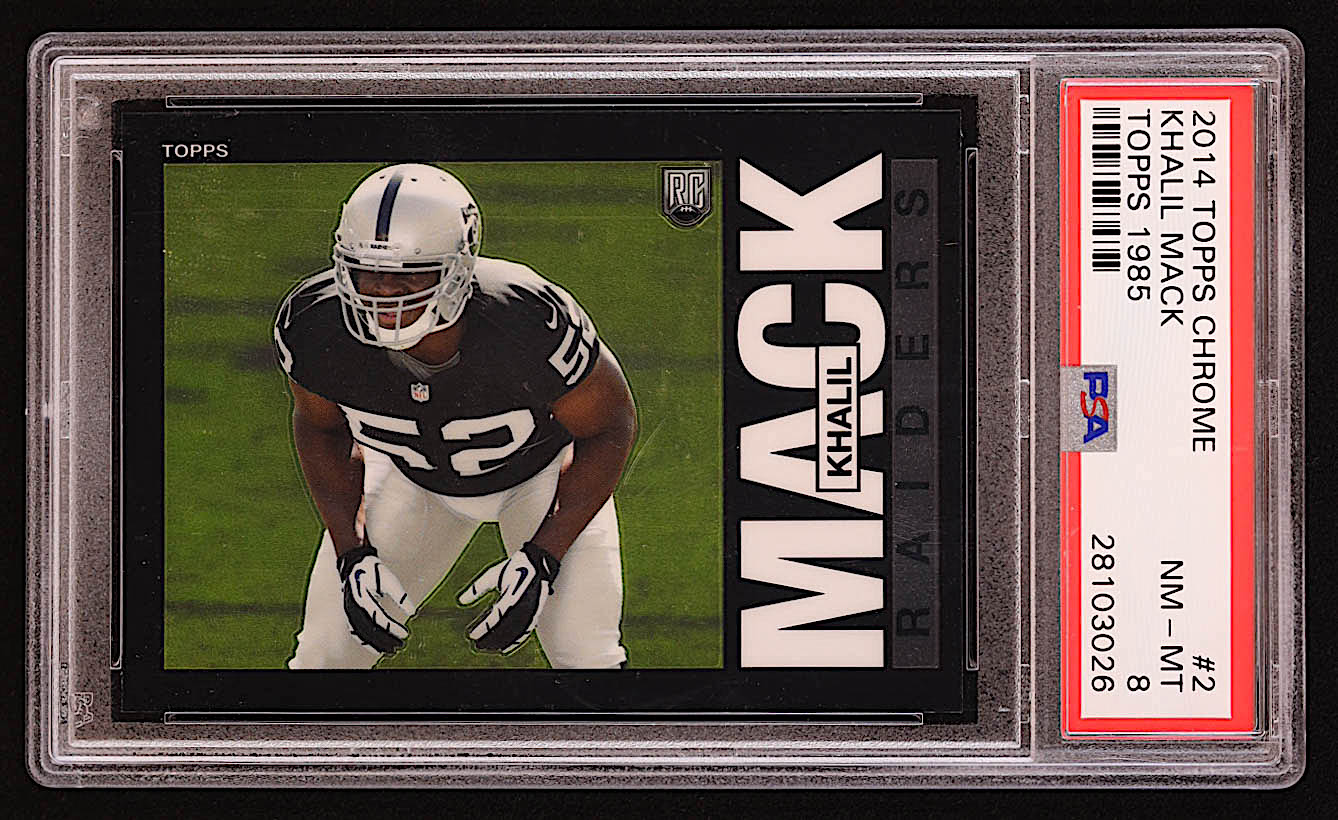 Khalil Mack 2014 Topps Chrome 1985 #2 RC (PSA 8) at PristineAuction.com Khalil Mack 2014 Topps Chrome 1985 #2 RC (PSA 8) at PristineAuction.com