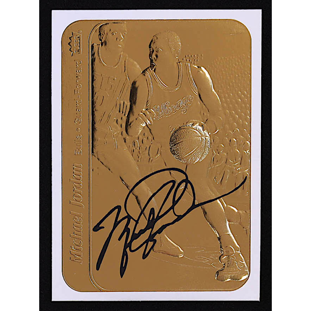 1997 fleer 23kt gold michael jordan