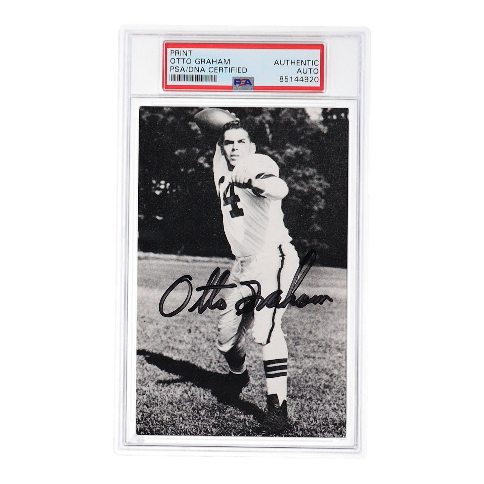 Otto Graham Signed 1998 Hall Of Fame Football Art Card (PSA) at PristineAuction.com Otto Graham Signed 1998 Hall Of Fame Football Art Card (PSA) at PristineAuction.com