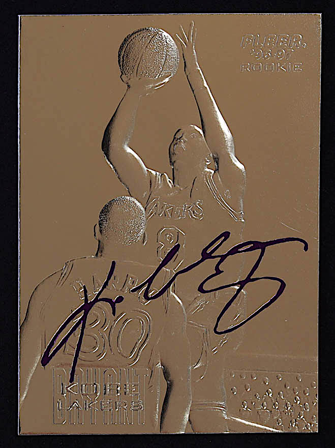 Kobe Bryant 1996-97 Fleer Purple Signature 23Kt Gold RC #51551 at PristineAuction.com Kobe Bryant 1996-97 Fleer Purple Signature 23Kt Gold RC #51551 at PristineAuction.com