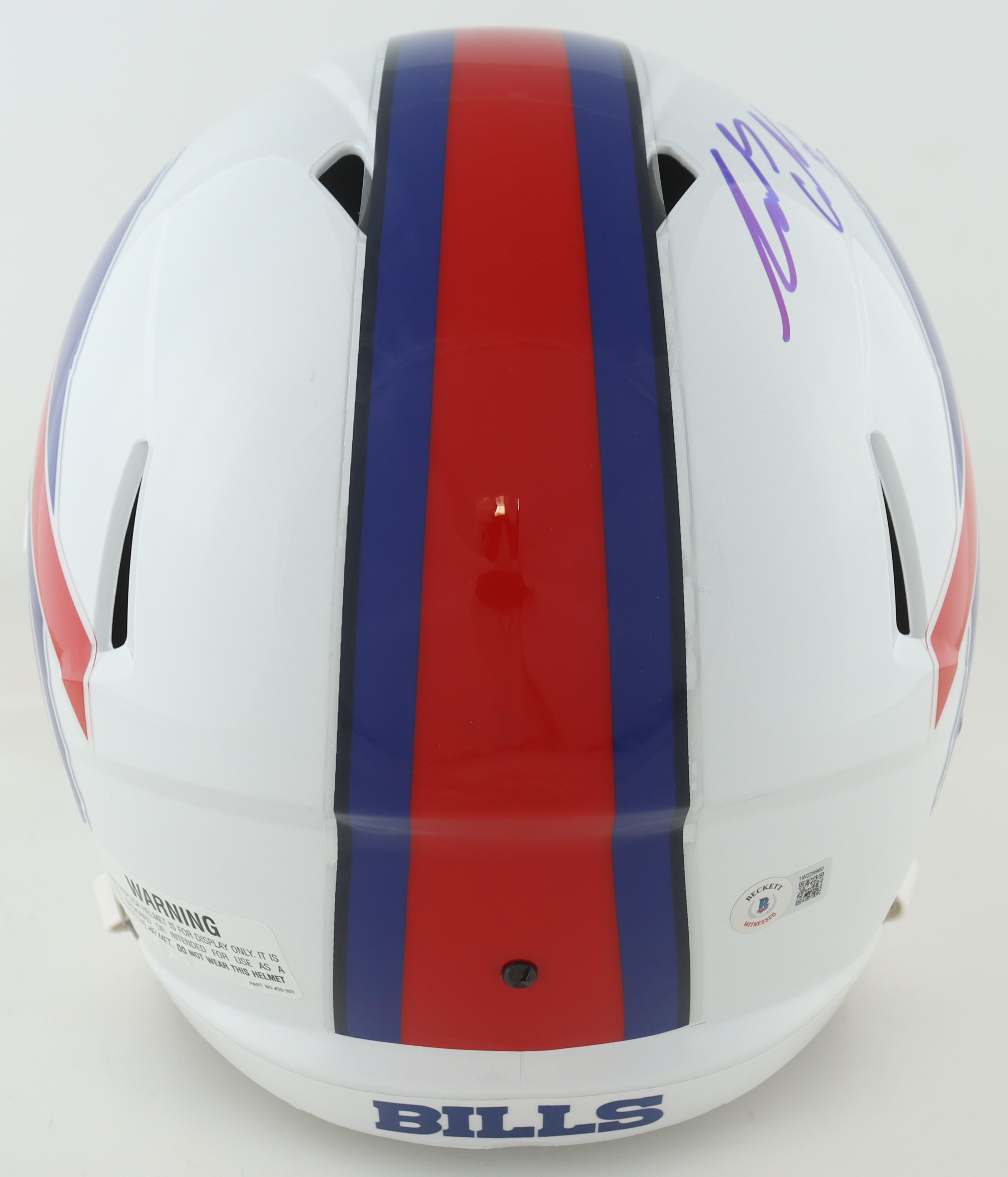 James Cook Signed Bills Full-Size Speed Helmet (Beckett) at PristineAuction.com James Cook Signed Bills Full-Size Speed Helmet (Beckett) at PristineAuction.com