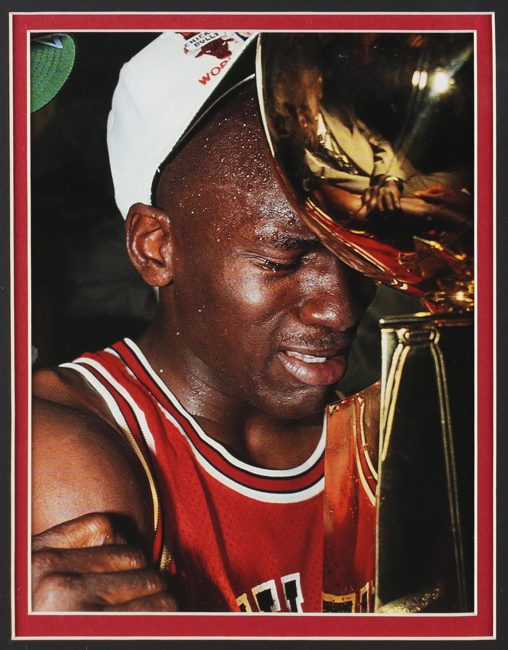 Michael Jordan Custom Framed Jersey Display With (4) LE Bulls Championship Pins & (2) Metal Team Logos at PristineAuction.com Michael Jordan Custom Framed Jersey Display With (4) LE Bulls Championship Pins & (2) Metal Team Logos at PristineAuction.com