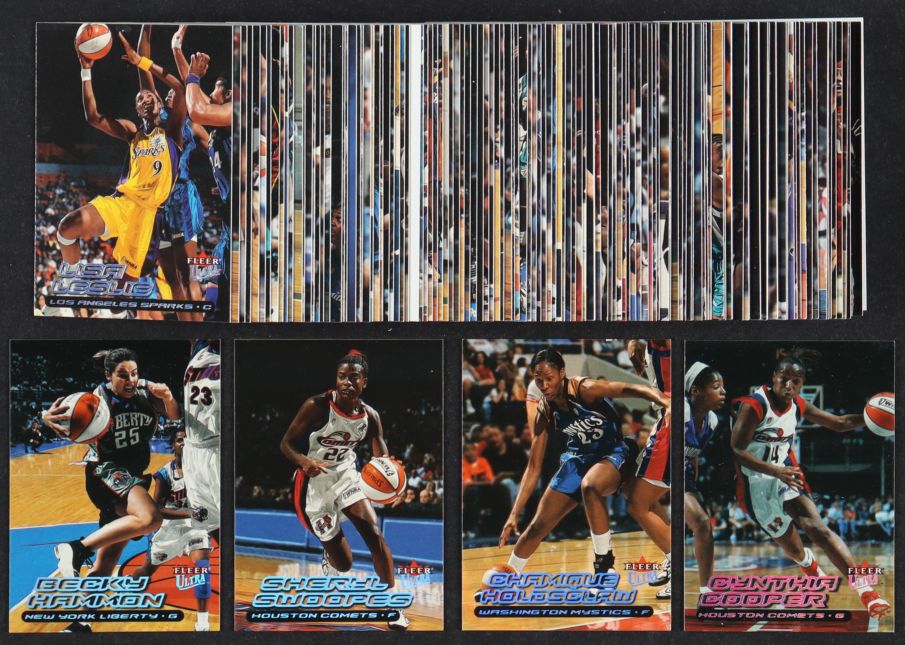 2000 Fleer Ultra Women's Basketball Complete Set of (125) Cards with Becky Hammon #21, Sheryl Swoopes #28, Chamique Holdsclaw #2, Cynthia Cooper #1 at PristineAuction.com 2000 Fleer Ultra Women's Basketball Complete Set of (125) Cards with Becky Hammon #21, Sheryl Swoopes #28, Chamique Holdsclaw #2, Cynthia Cooper #1 at PristineAuction.com