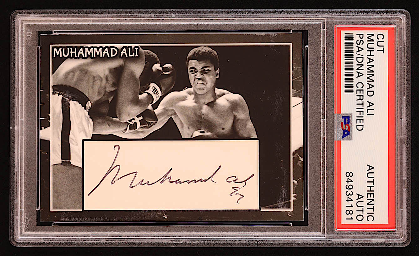 Muhammad Ali Signed Cut (PSA) at PristineAuction.com Muhammad Ali Signed Cut (PSA) at PristineAuction.com