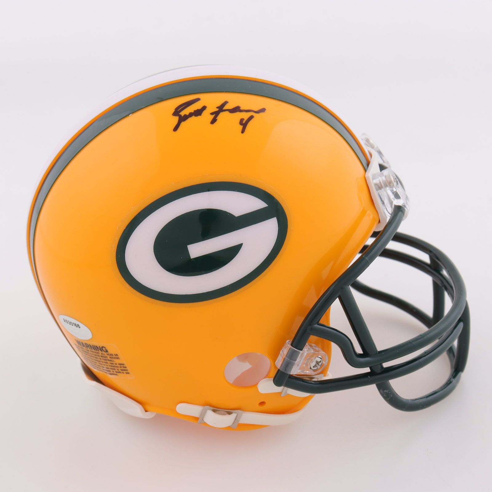 Brett Favre Signed Packers Mini Helmet (Schwartz) at PristineAuction.com Brett Favre Signed Packers Mini Helmet (Schwartz) at PristineAuction.com