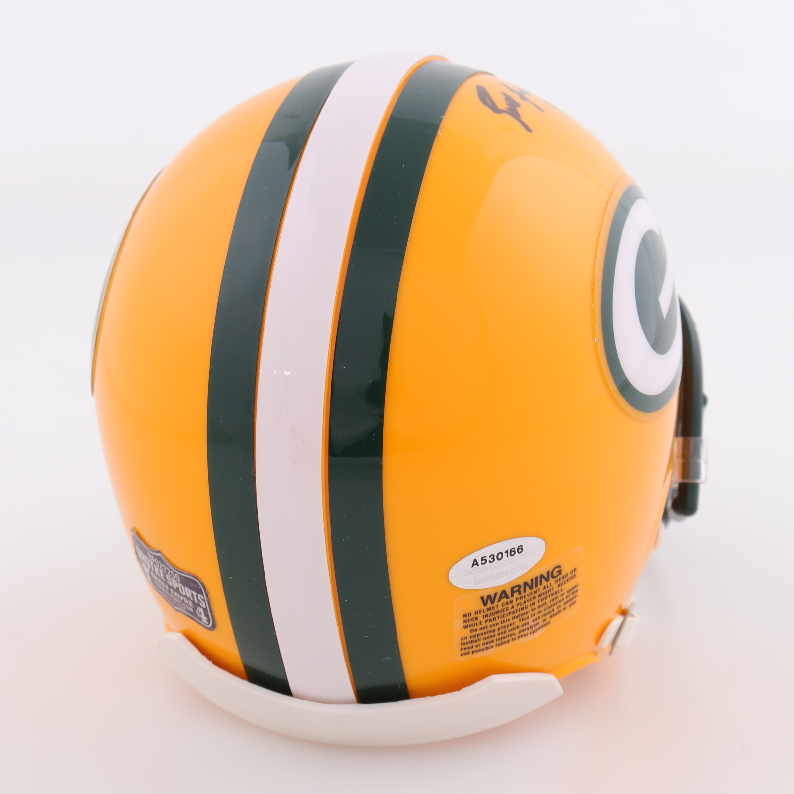 Brett Favre Signed Packers Mini Helmet (Schwartz) at PristineAuction.com Brett Favre Signed Packers Mini Helmet (Schwartz) at PristineAuction.com