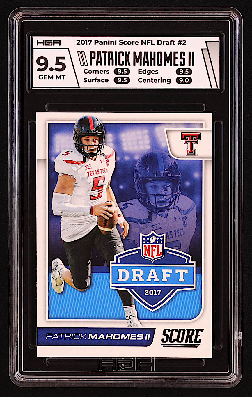 Patrick Mahomes II 2017 Score NFL Draft #2 RC (HGA 9.5) at PristineAuction.com Patrick Mahomes II 2017 Score NFL Draft #2 RC (HGA 9.5) at PristineAuction.com
