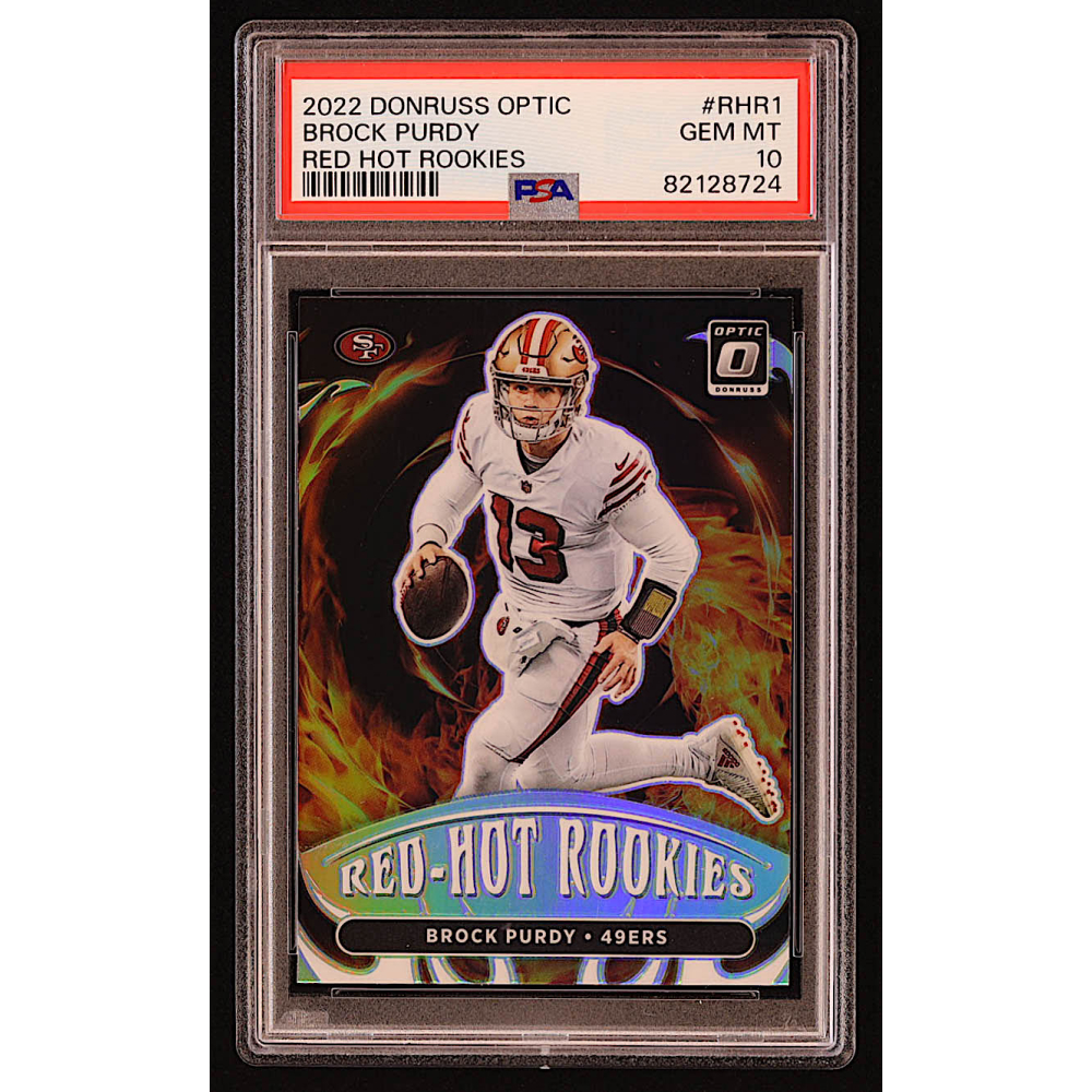 Brock Purdy 2022 Donruss Optic Red Hot Rookies 1 Rc Psa 10