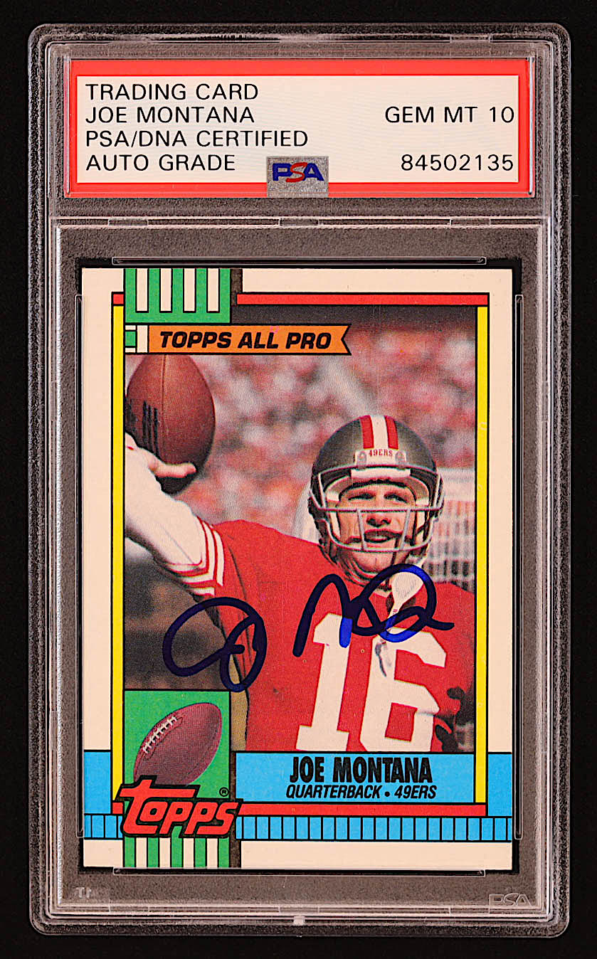 Joe Montana Signed 1990 Topps #13 (PSA | Auto 10) at PristineAuction.com Joe Montana Signed 1990 Topps #13 (PSA | Auto 10) at PristineAuction.com