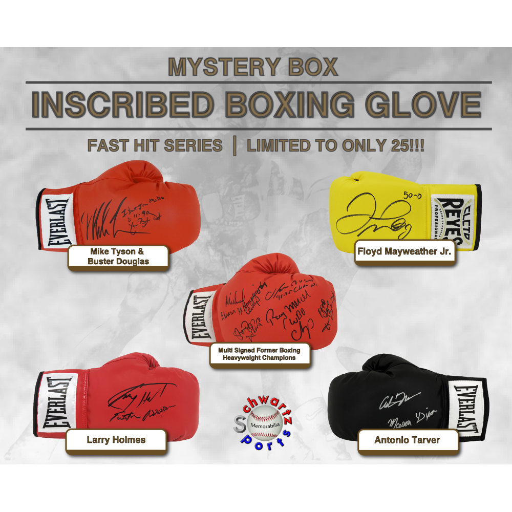 INSCRIBED & Signed Boxing Glove Mystery Box FAST HITS Series 1 (ONLY