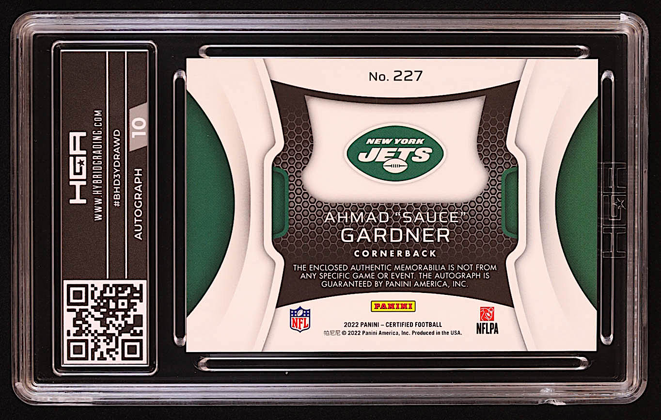 Ahmad Gardner 2022 Certified #227 Jersey Autograph RC #233/349 (HGA 9.5) at PristineAuction.com Ahmad Gardner 2022 Certified #227 Jersey Autograph RC #233/349 (HGA 9.5) at PristineAuction.com