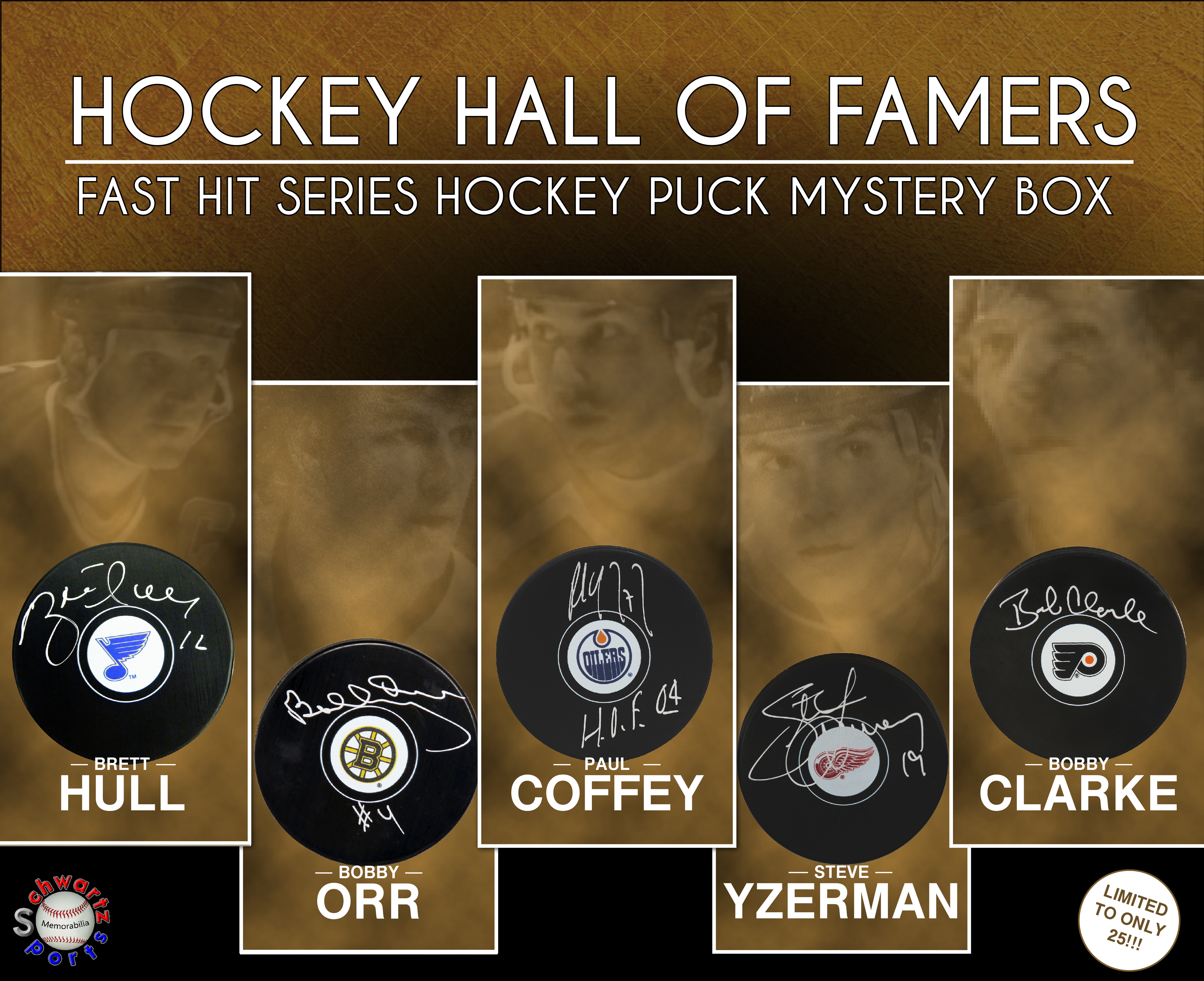 NHL Top 100 Hockey HALL OF FAMER Signed Logo Hockey Puck Mystery Box – FAST HITS Series 1 (ONLY 25!!) – Schwartz Sports at PristineAuction.com NHL Top 100 Hockey HALL OF FAMER Signed Logo Hockey Puck Mystery Box – FAST HITS Series 1 (ONLY 25!!) – Schwartz Sports at PristineAuction.com