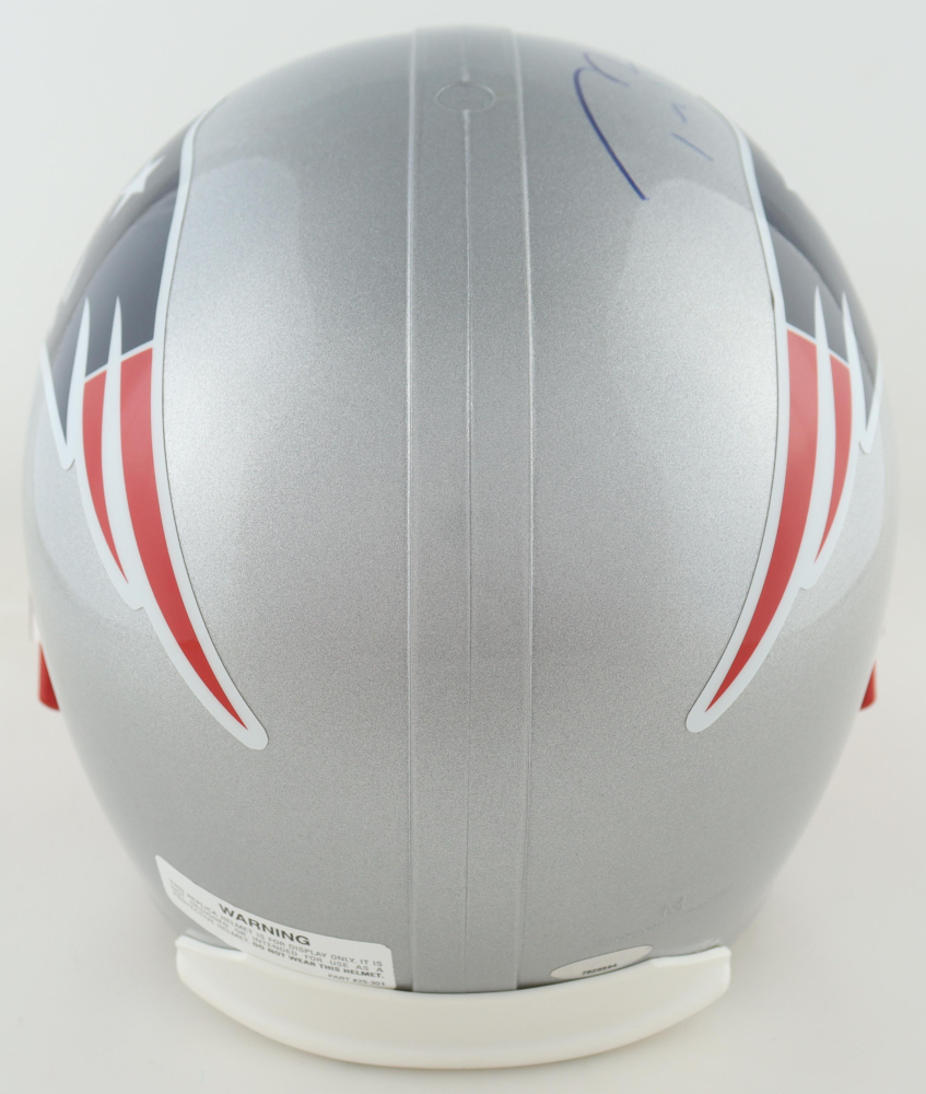 Tom Brady Signed Patriots FullSize Helmet with Display Case (Tristar