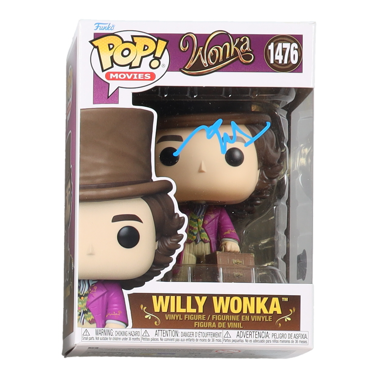 Timothee Chalamet Signed "Wonka" #1476 Willy Wonka Funko Pop! Vinyl Figure (Beckett) at PristineAuction.com Timothee Chalamet Signed "Wonka" #1476 Willy Wonka Funko Pop! Vinyl Figure (Beckett) at PristineAuction.com