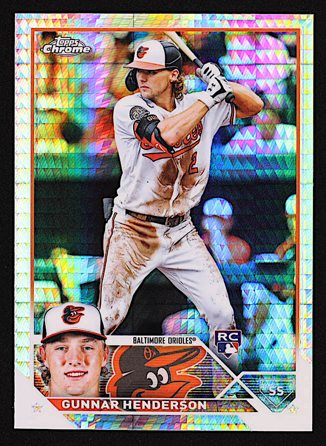 Gunnar Henderson 2023 Topps Chrome X-Fractors #2 RC at PristineAuction.com Gunnar Henderson 2023 Topps Chrome X-Fractors #2 RC at PristineAuction.com