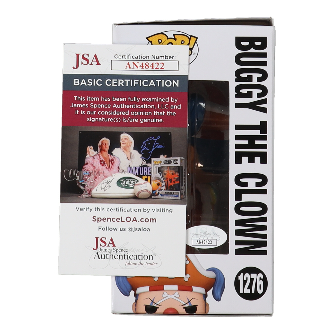 Mike McFarland Signed "One Piece" #1276 Jinbe Funko Pop! Vinyl Figure Inscribed "Buggy" & "Never Talk About My Nose" (JSA) at PristineAuction.com Mike McFarland Signed "One Piece" #1276 Jinbe Funko Pop! Vinyl Figure Inscribed "Buggy" & "Never Talk About My Nose" (JSA) at PristineAuction.com