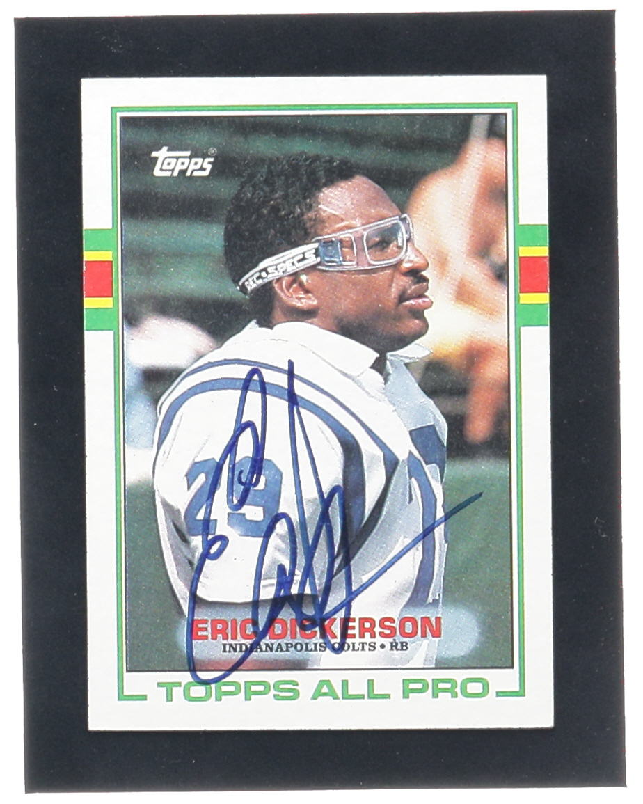 Eric Dickerson Signed 1989 Topps #206 (JSA) at PristineAuction.com Eric Dickerson Signed 1989 Topps #206 (JSA) at PristineAuction.com