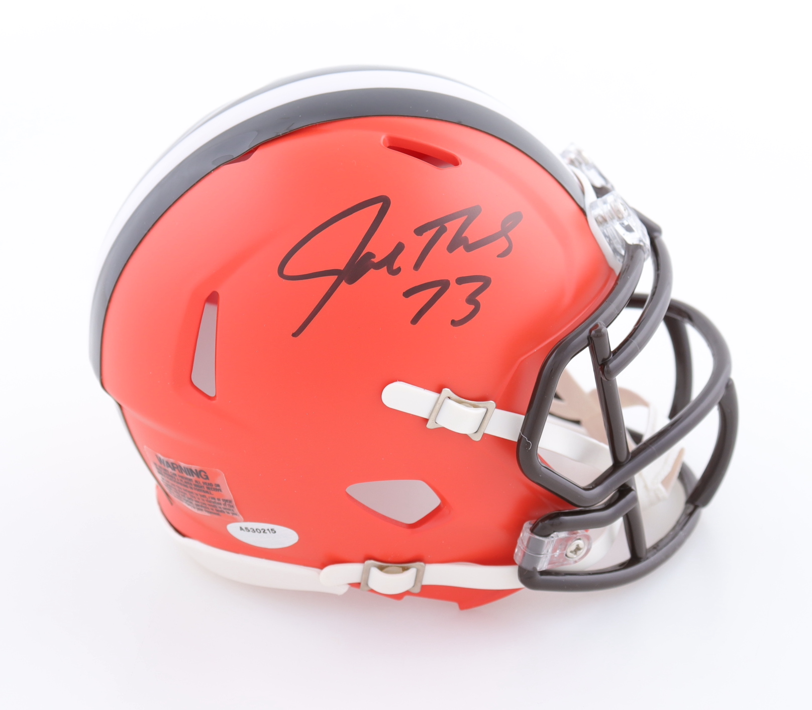 Joe Thomas Signed Browns Speed Mini Helmet (Schwartz) at PristineAuction.com Joe Thomas Signed Browns Speed Mini Helmet (Schwartz) at PristineAuction.com