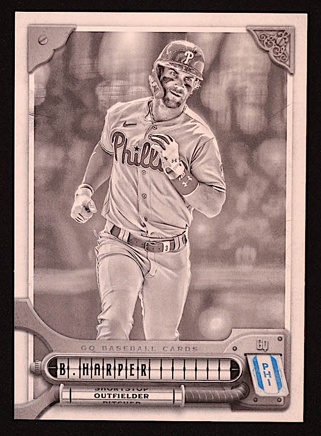 Bryce Harper 2022 Topps Gypsy Queen Black and White #272 #48/50 at PristineAuction.com Bryce Harper 2022 Topps Gypsy Queen Black and White #272 #48/50 at PristineAuction.com