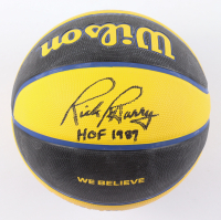 Rick Barry Signed NBA Warriors Logo Basketball Inscribed "HOF 1987" (Schwartz) at PristineAuction.com